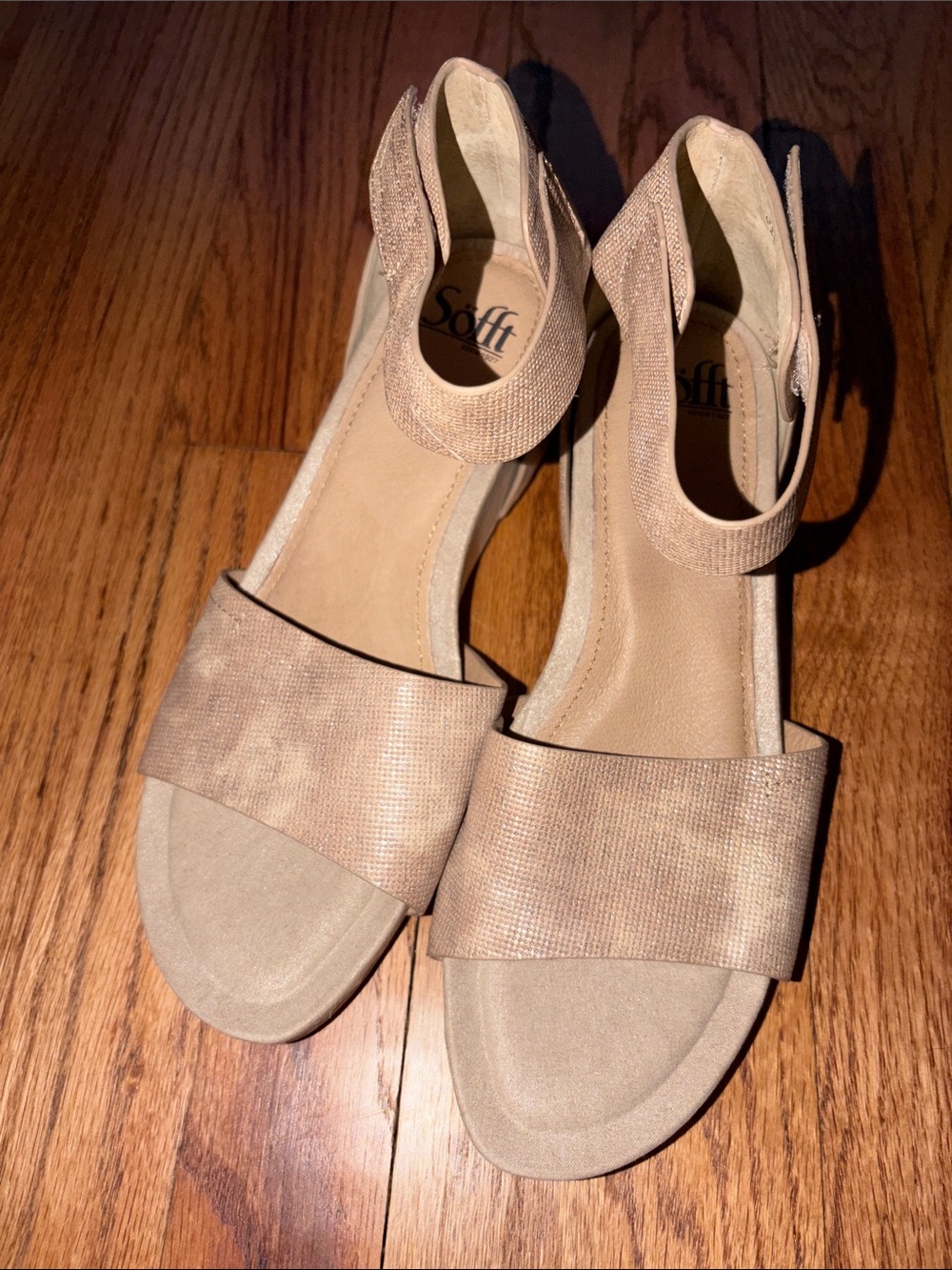 Women's Beige Ankle Strap Sandals